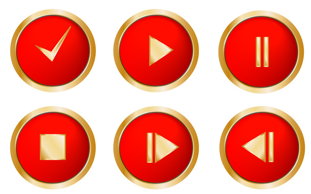 Красные кнопки
 - Вектор,изображение