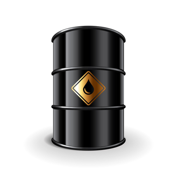 Το βαρέλι πετρελαίου που απομονώνονται σε λευκό διάνυσμα - Διάνυσμα, εικόνα