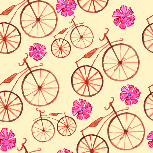 Бесшовный велосипед
 - Вектор,изображение
