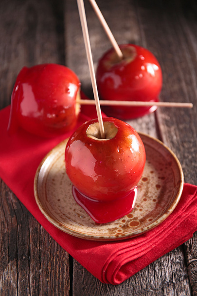 Toffee apples close up - Foto, imagen