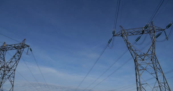 Ηλεκτρική γραμμή, hight τάση στη Γαλλία - Πλάνα, βίντεο