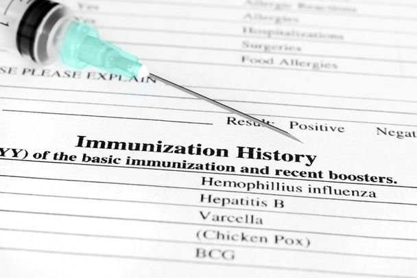 Immunization history form - Fotó, kép