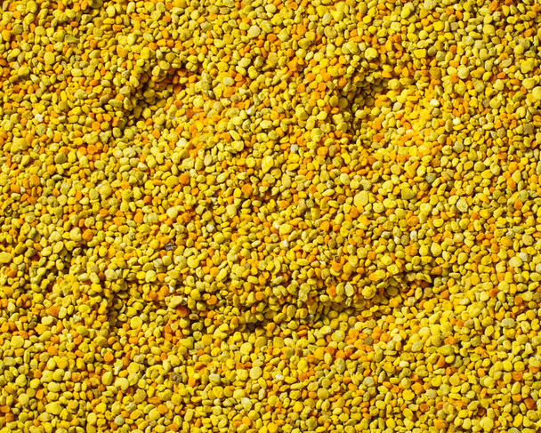 Smilling face on bee pollen surface, healthy life concept - Foto, imagen