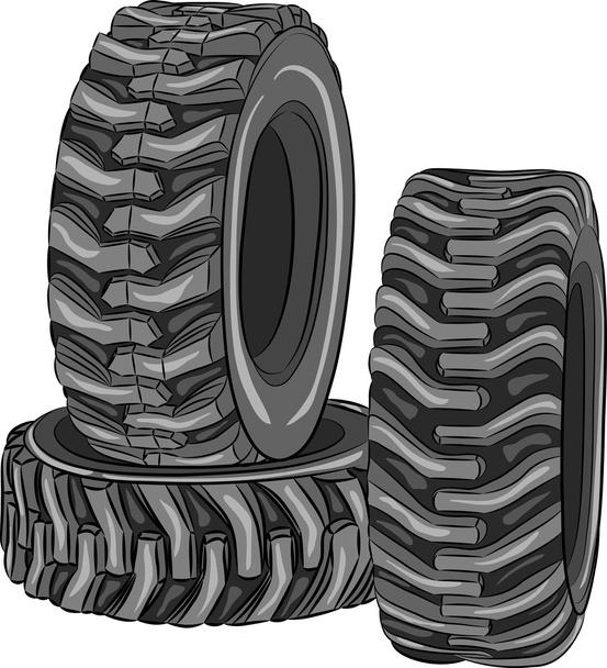 Vector car tires. - Vector, Image