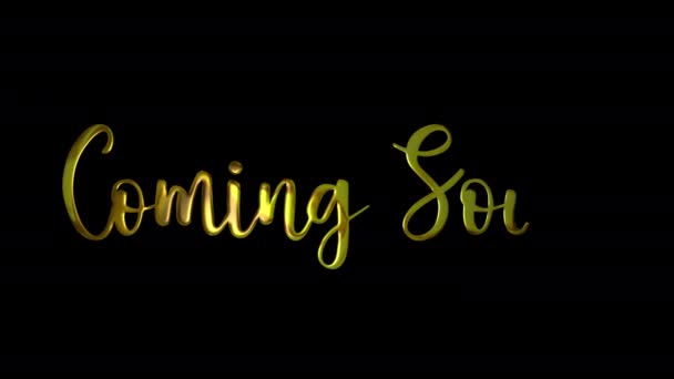 Coming Soon Gold Handwriting Text Animation. Add Luxury to Presentations, Videos, and Social Media with Hand-drawn, Precision Animations. Green Screen Background. - Záběry, video