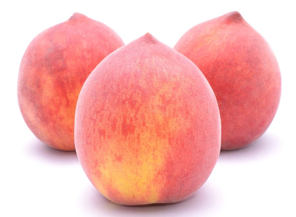 Ripe peach fruit isolated on white background - Photo, image