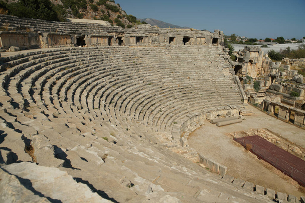 Θέατρο της Αρχαίας Πόλης της Μύρας στη Δήμητρα, Αττάλεια, Τουρκία - Φωτογραφία, εικόνα