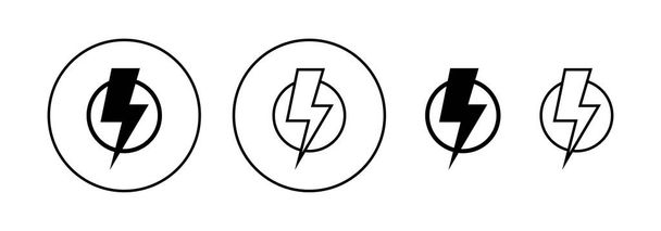 Vecteur d'icônes de foudre pour application web et mobile. signe et symbole électrique. icône de puissance. signe énergétique - Vecteur, image