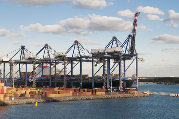 Containerhafenkräne - Foto, Bild