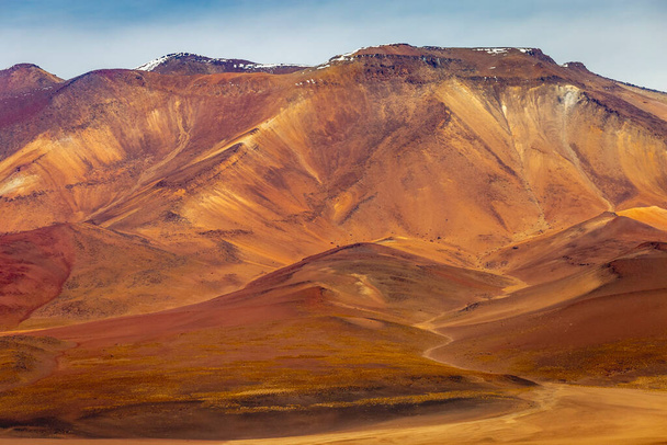 Volcanic landscape in Bolivian andes altiplano near Chilean atacama border, South America - Photo, Image