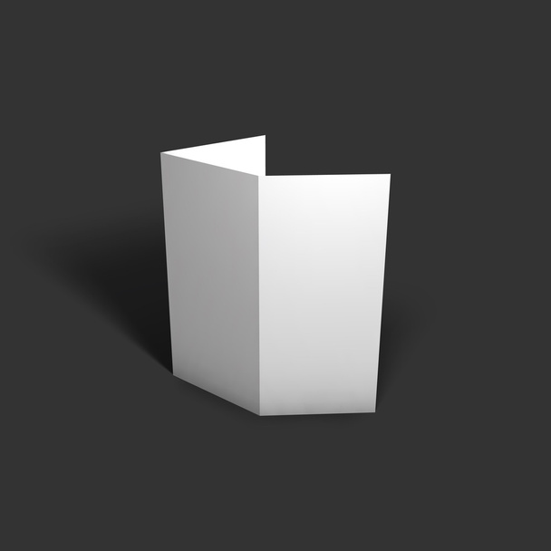 空白 3 つ折り紙パンフレット モックアップ. - ベクター画像