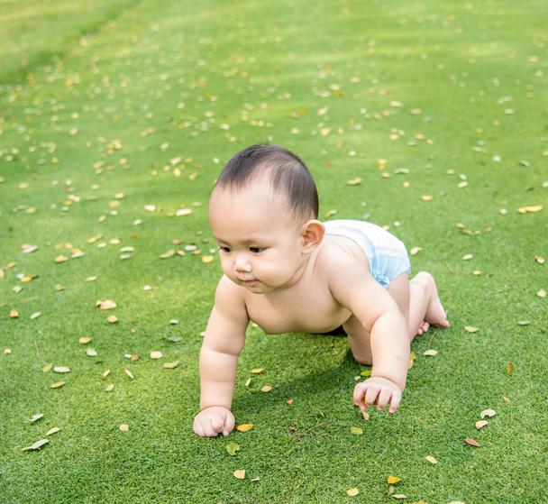 Baby boy in action at the park - Φωτογραφία, εικόνα