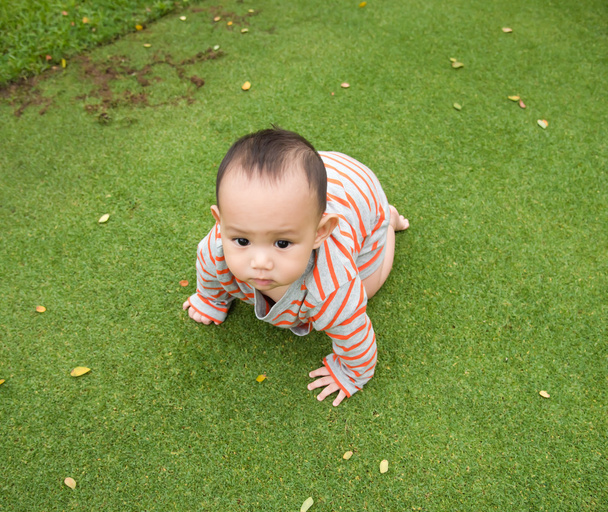 Baby boy in action at the park - Φωτογραφία, εικόνα