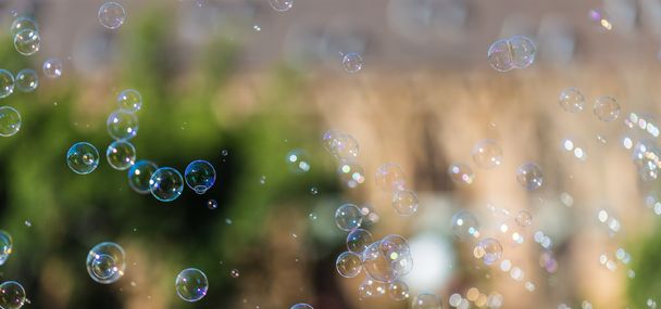 bulles de savon dans l'air. - Photo, image