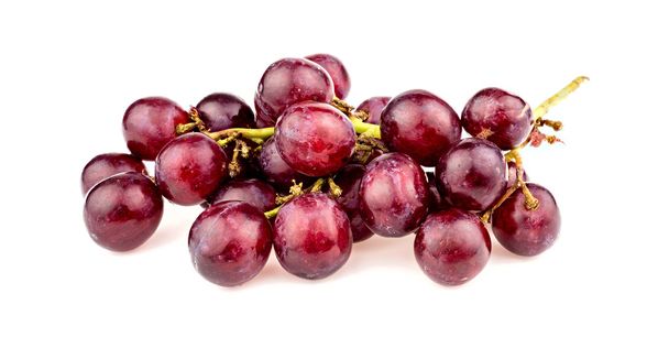 Macro primer plano de uvas rojas en vid aislada
 - Foto, imagen