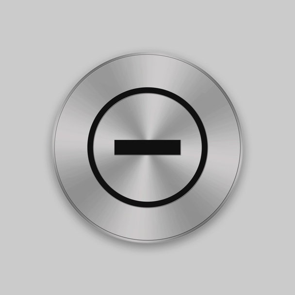 Zilveren knop met het pictogram verwijderen geïsoleerd - Foto, afbeelding