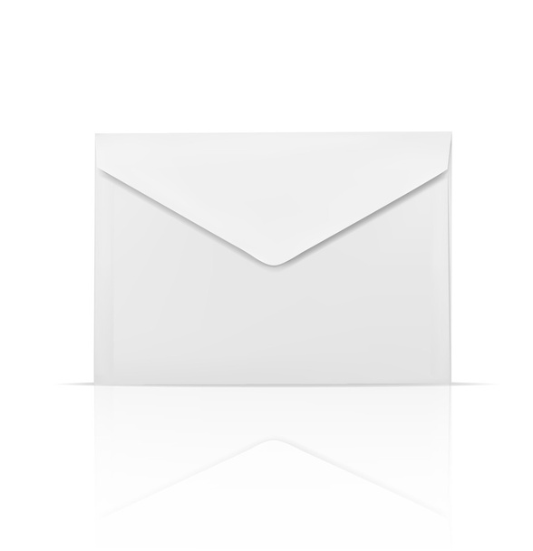Біла піктограма конверта ізольована на білому тлі
 - Вектор, зображення