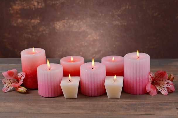 Beautiful candles with flowers - Foto, immagini