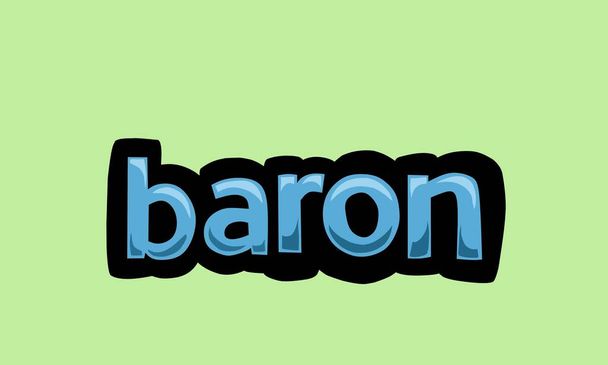 baron écriture vectorielle conception sur un fond vert très simple et très cool - Vecteur, image