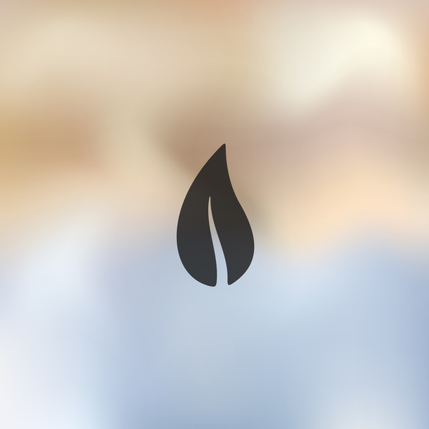 Leaf icon on blurred background - Vector, Image