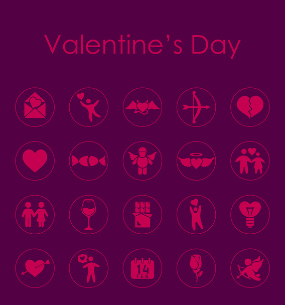 Set de iconos simples del Día de San Valentín
 - Vector, imagen