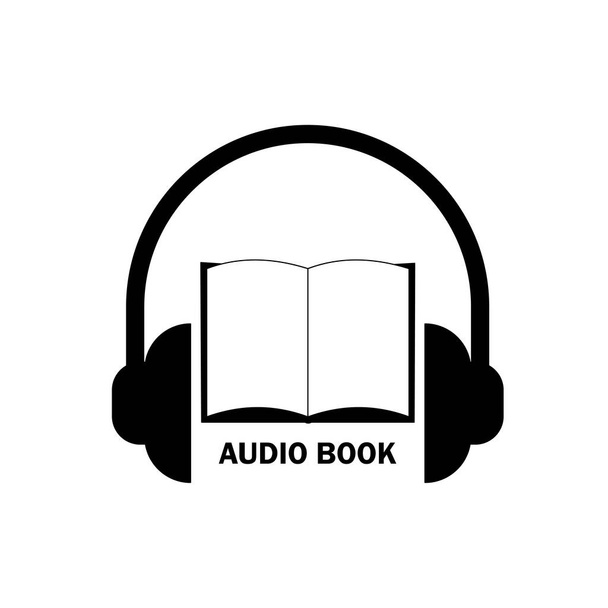 オーディオブック。ポッドキャスト音声録音。教育の概念。ベクトルイラスト。EPS 10. - ベクター画像