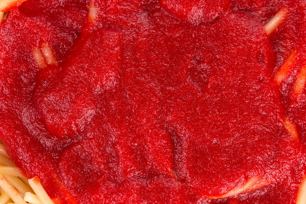 Macro image of ketchup. - Фото, зображення