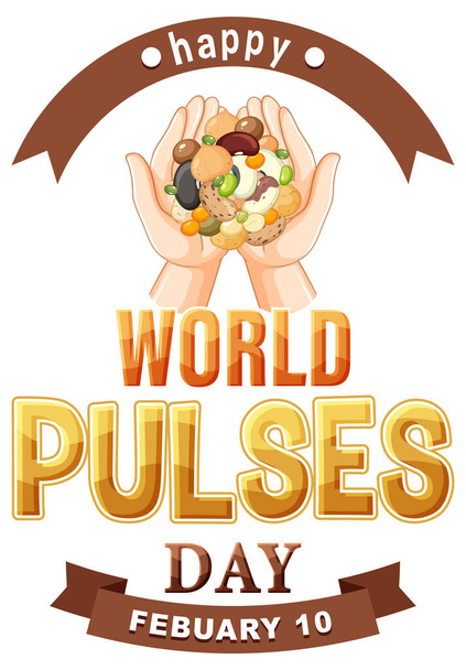 World Pulses Day Banner Design illustration - Vektor, kép
