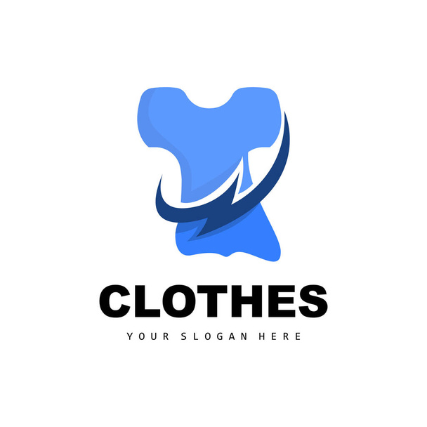 Clothing Logo, Simple Style Shirt Design, Clothing Store Vector, Fashion, Business Brand And Template Icon - Wektor, obraz