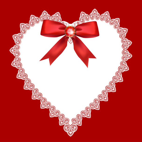 Lace heart - Vector, Image