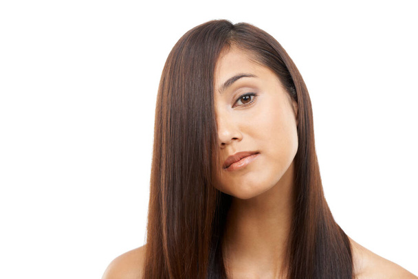 Shes confident about her haircare regime. Portrait of an attractive young woman with long and healthy hair - Foto, immagini
