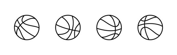 Εικονίδια μπάσκετ έτοιμα. Μπάσκετ μπάλα σημάδι και σύμβολο - Διάνυσμα, εικόνα
