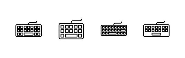 Ikony klávesnice nastaveny. znak a symbol klávesnice - Vektor, obrázek