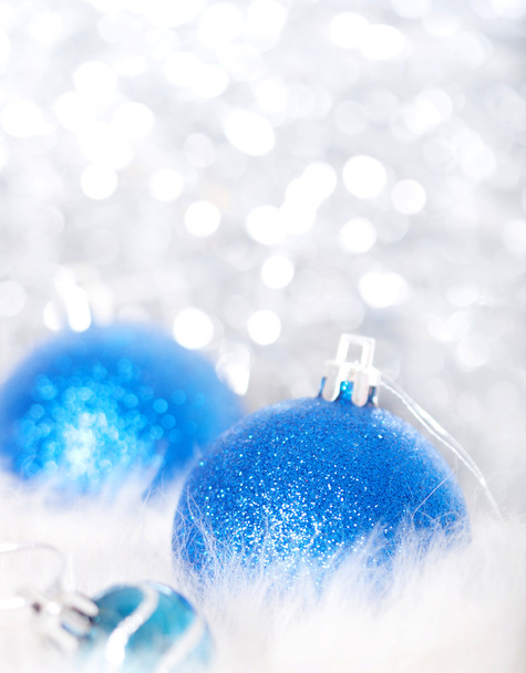 Blu palle di Natale
 - Foto, immagini