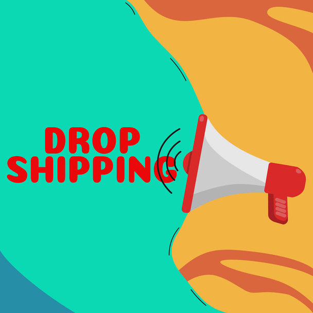 Концептуальний підпис Drop Shipping, Word для відправки товарів від виробника безпосередньо клієнту замість продавця
 - Фото, зображення