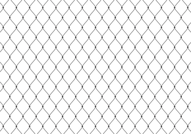 Steel wire mesh in vector. Illustration of large expanded metal mesh. Steel wire mesh patterns. - Vector, Image
