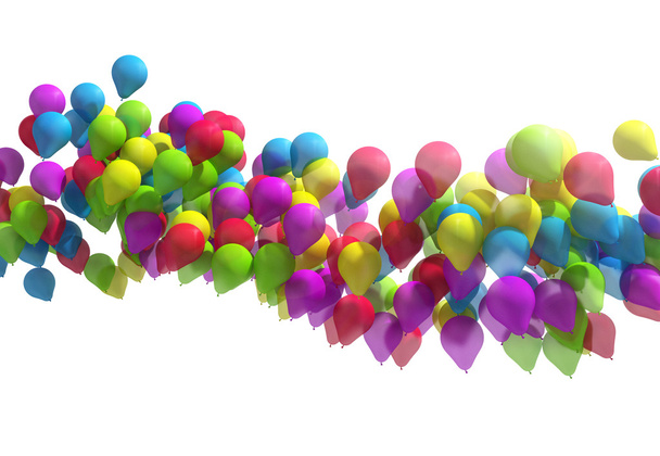 Multicolored balloons in the city festival. - Photo, Image