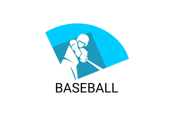 Baseball sport vector line icon. an athlete playing baseball. sport pictogram, vector illustration. - Vektor, obrázek