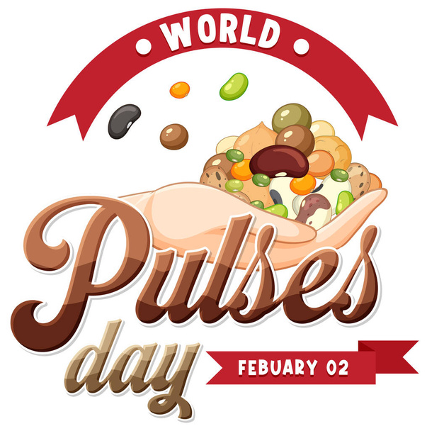 World Pulses Day Banner Design illustration - Vektor, kép