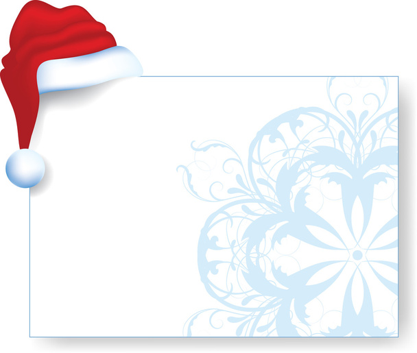 Card with Santa's cap - Vector, Image