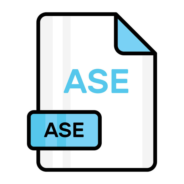 An amazing vector icon of ASE file, editable design - Vector, Image