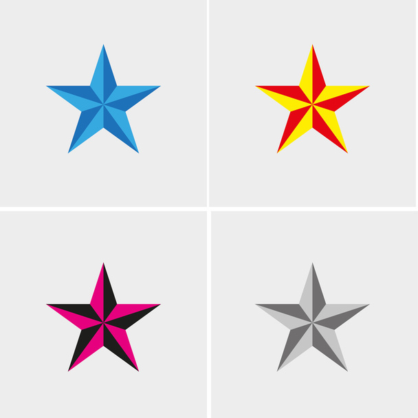 dört yıldız kümesi - Vektör, Görsel