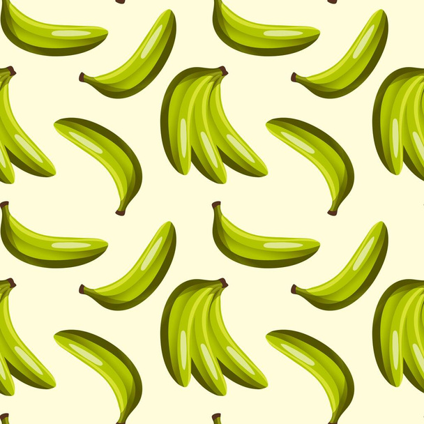 Sarjakuva saumaton kuvio mehukas banaaneja valkoisella pohjalla. Trooppisia trendikkäitä hedelmiä. Vektori kontrasti kuvio kankaita, taustakuvia, ja luovuutta. - Vektori, kuva