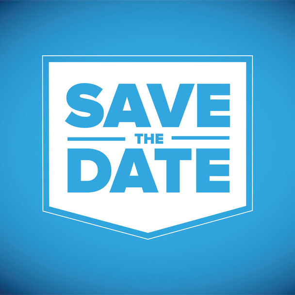 Save the Date invitation sign vector - Vetor, Imagem