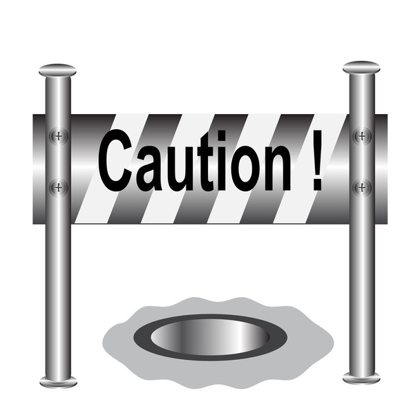 barricade warning sign, - Vector, Image