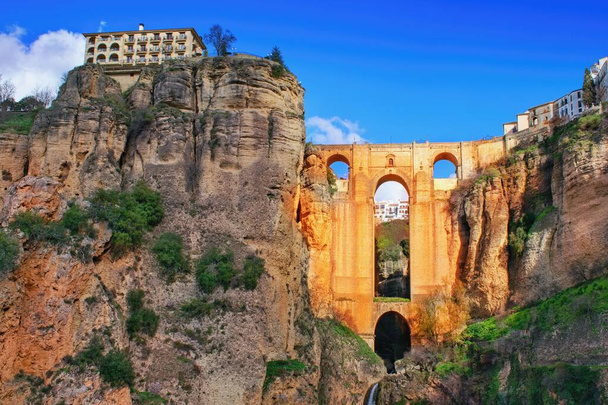Ronda, Andalusia, Spain - famous historical city with bridge Puente Nuevo - Foto, Imagen