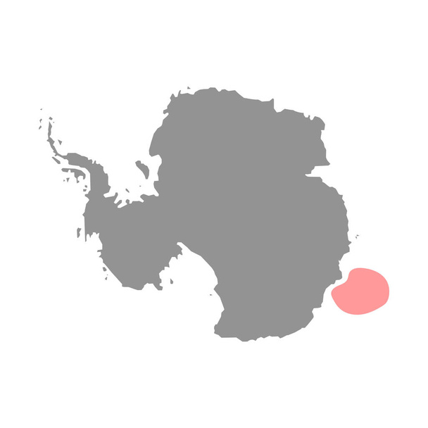 Mawson Sea maailmankartalla. Vektoriesimerkki. - Vektori, kuva
