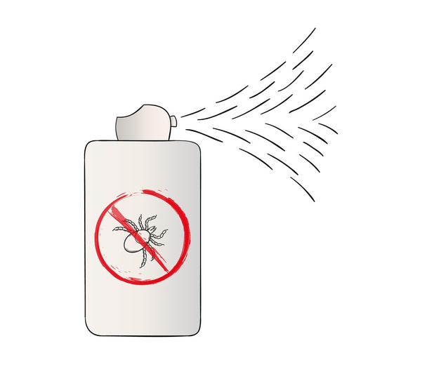 spray sin símbolo de garrapata
 - Vector, imagen