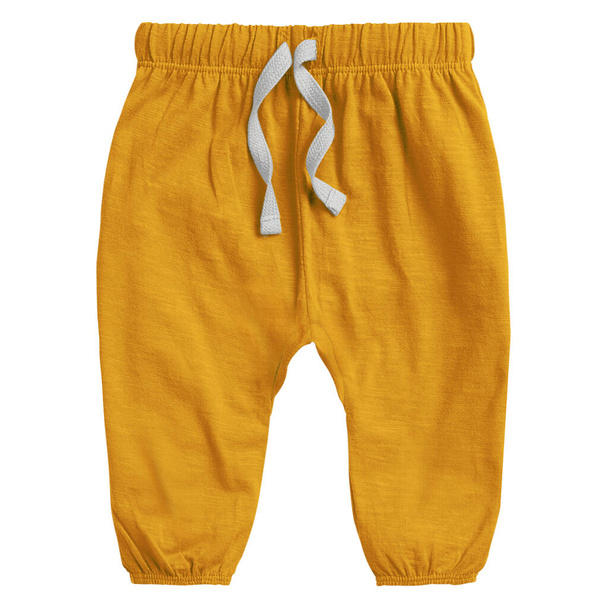 En quelques clics, vous pouvez visualiser vos dessins dans Wonderful Baby Trouser Mockup In Gold Fusion Color - Photo, image