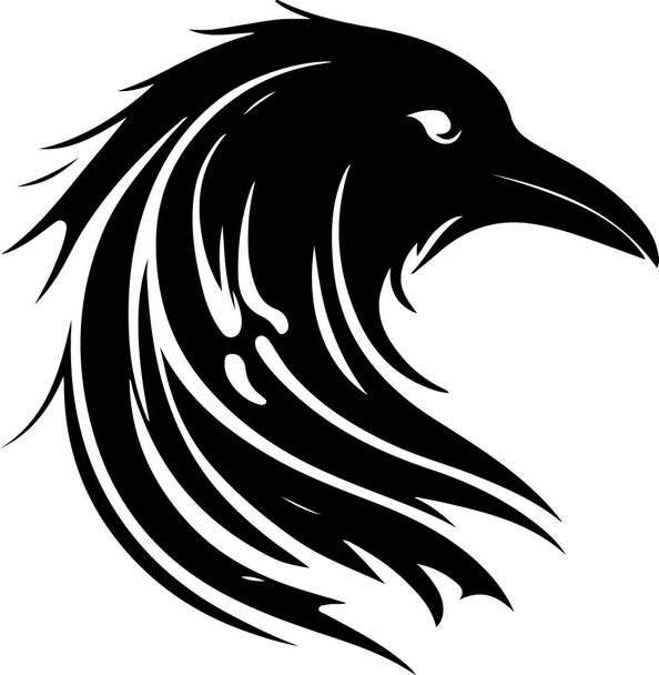 Vector illustration of raven head. Good for logo. Vector illustration - Vecteur, image